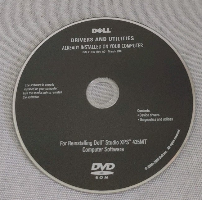 Drivers & Utilities for Reinstalling Dell Studio XPS 435MT Computer Software