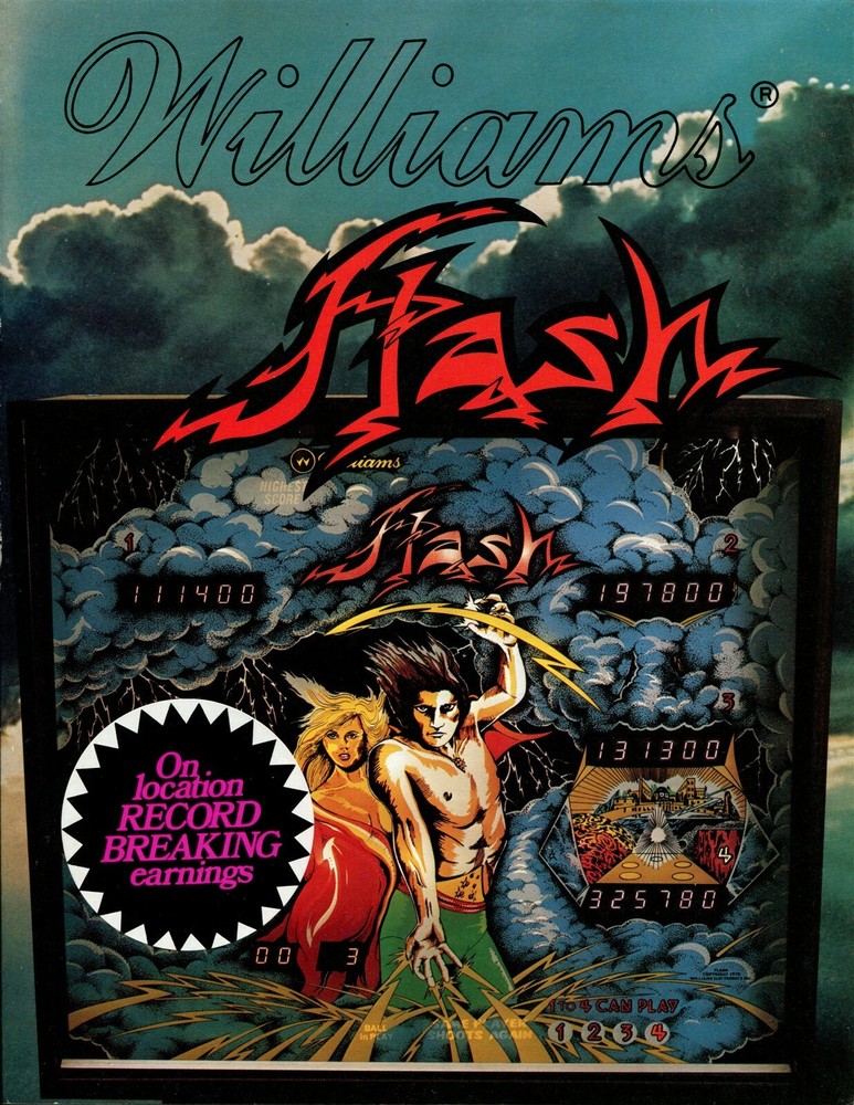 Flash Williams Pinball Flyer / Brochure / Ad - Mint