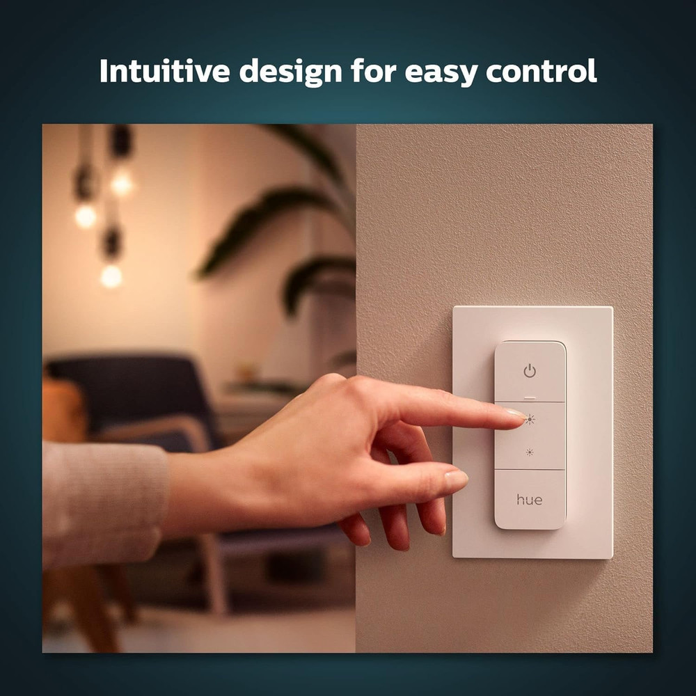 Philips Hue Smart Dimmer Switch with Remote White No-Wire Install 1pc