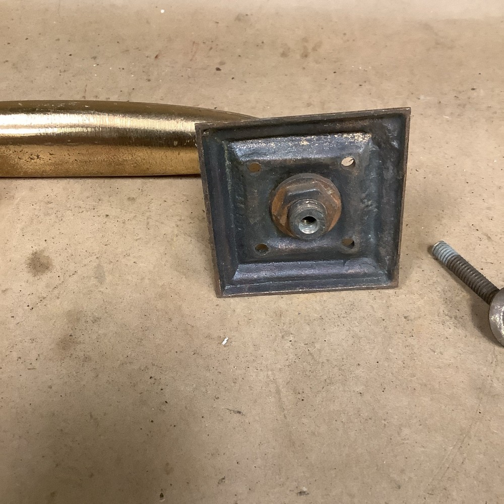 Antique Large Solid Brass Door Pull Handle 11 Inch 2Lb. 5 oz.