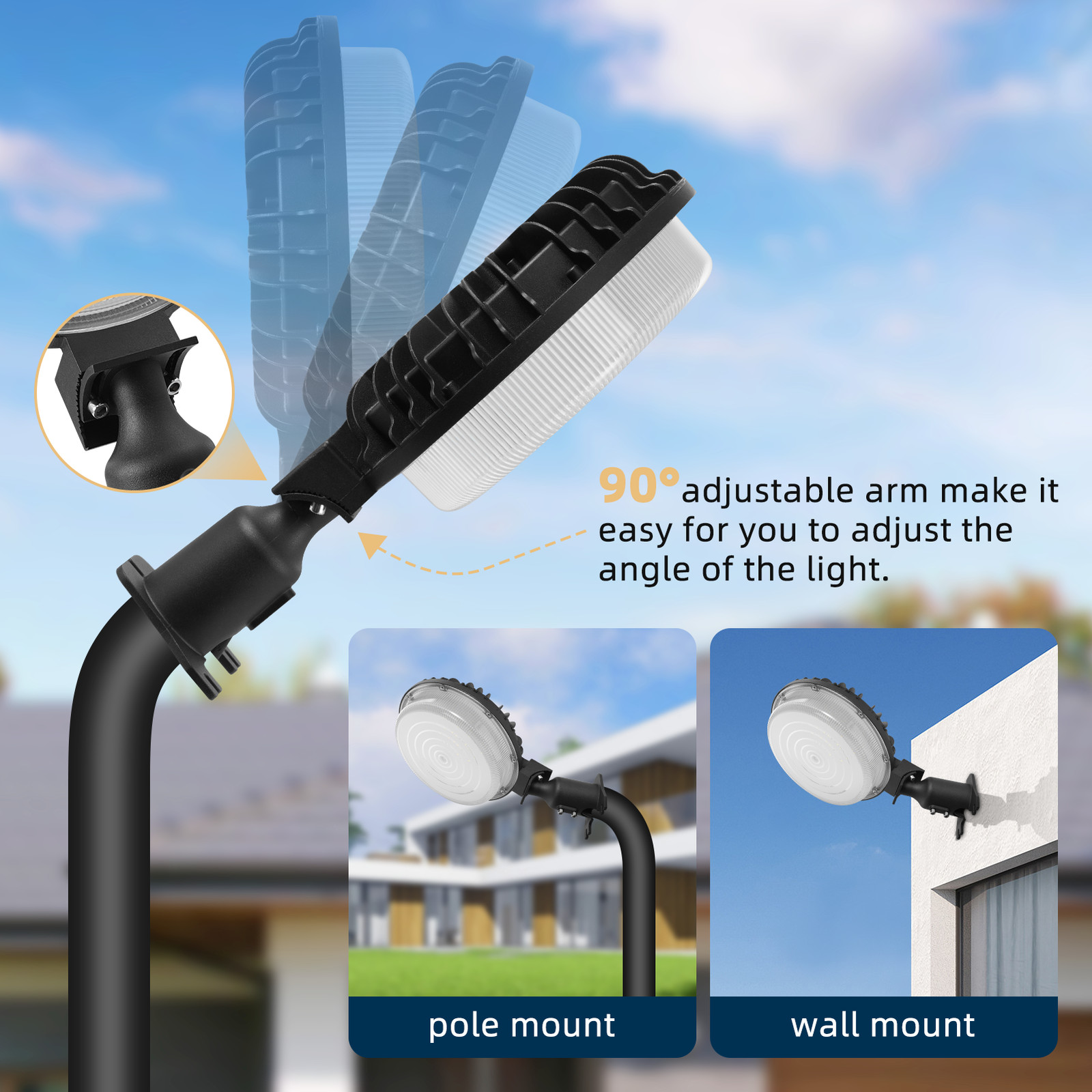 300W LED Barn Light Dusk to Dawn Lamp Outdoor Yard Street Flood Light waterproof