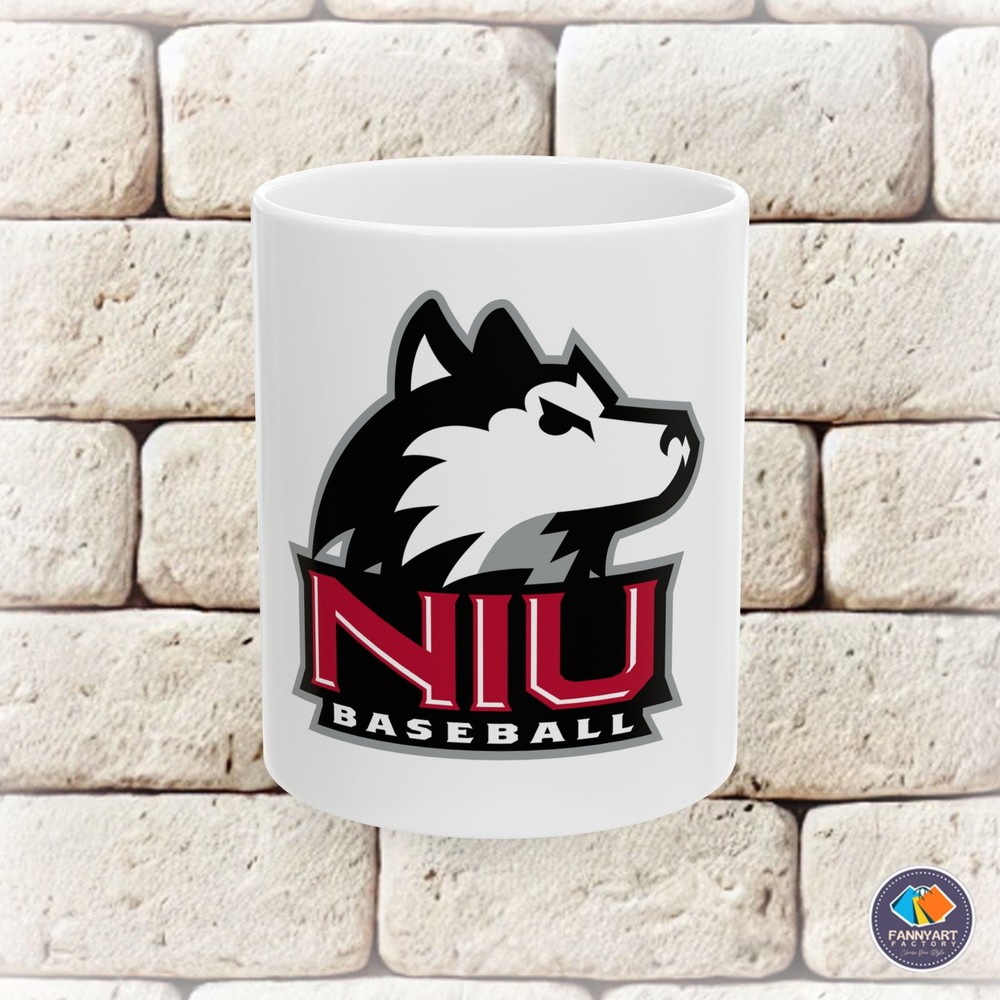 Niu Huskies Baseball Logo Ceramic Mug (11oz, 15oz)