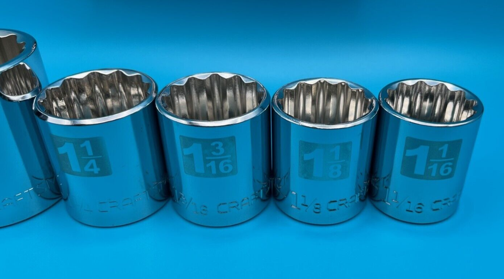 Craftsman Laser Etched/Easy Read 19 pc 1/2" Drive 12 Point STD SAE Socket Set