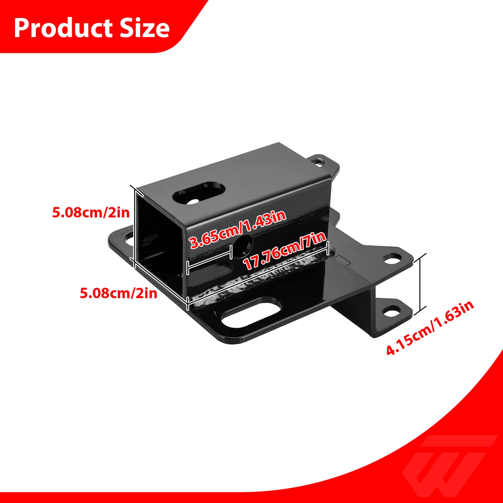 ATV Rear 2" Receiver Towing Hitch For Honda Recon TRX250 2002-2026