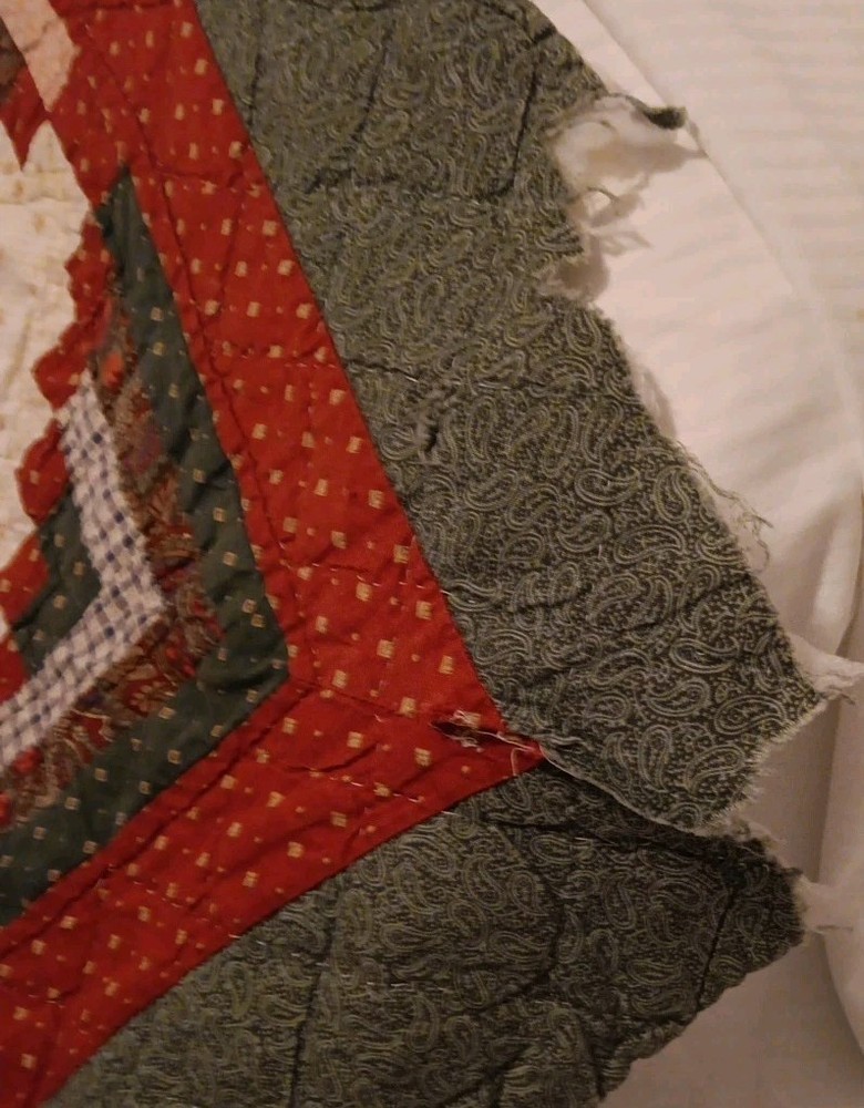 Vintage Patchwork Quilt 80" X 65" READ