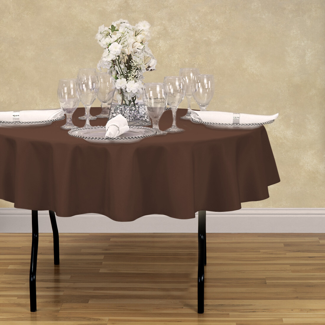LinenTablecloth 70 in. Round Polyester Tablecloths, 30 Colors! Event & Wedding