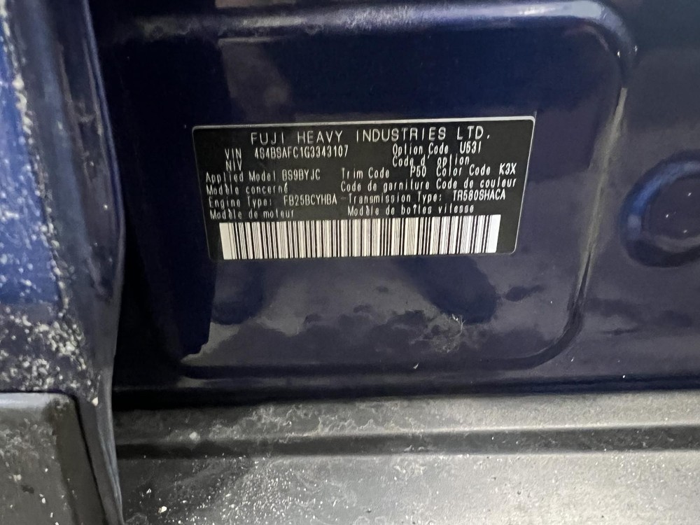 Used Blind Spot Detection System Warning Control Module fits: 2016 Subaru Legacy