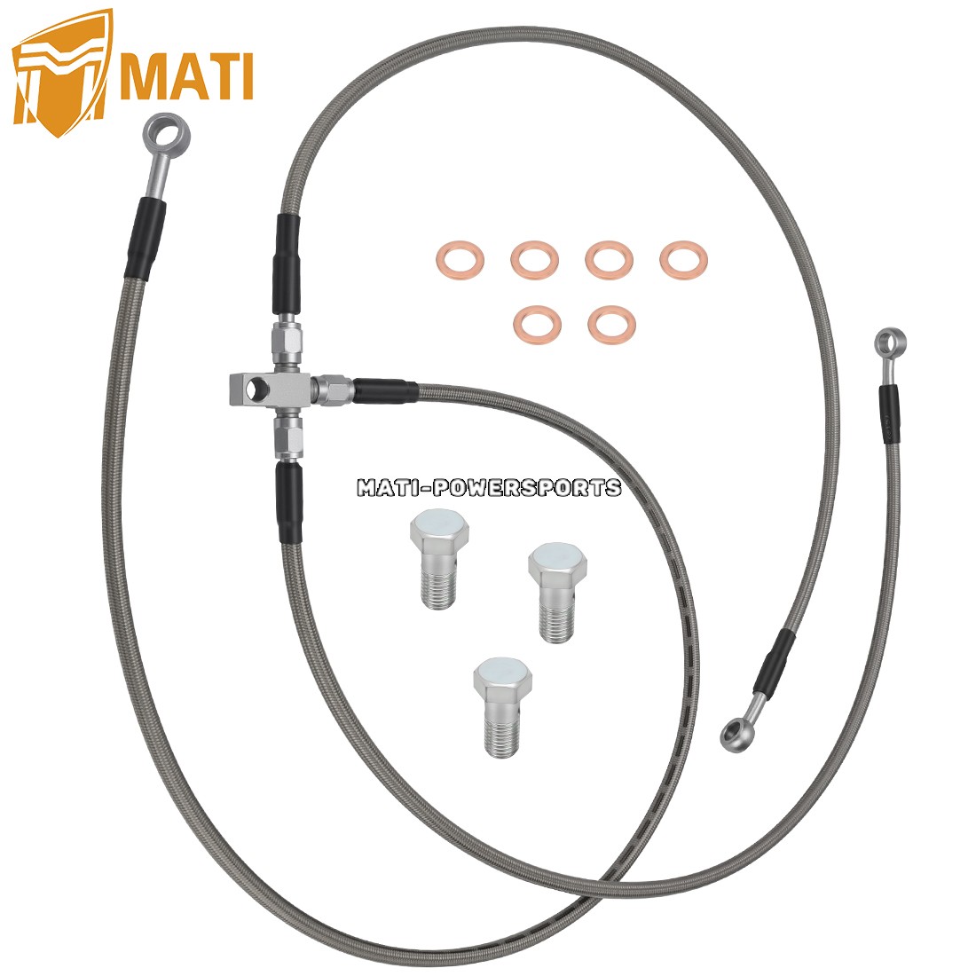 "+3" Front Brake Hose Lines Kit for Suzuki Quadsport Z400 LTZ400 LTZ400Z 2003-08