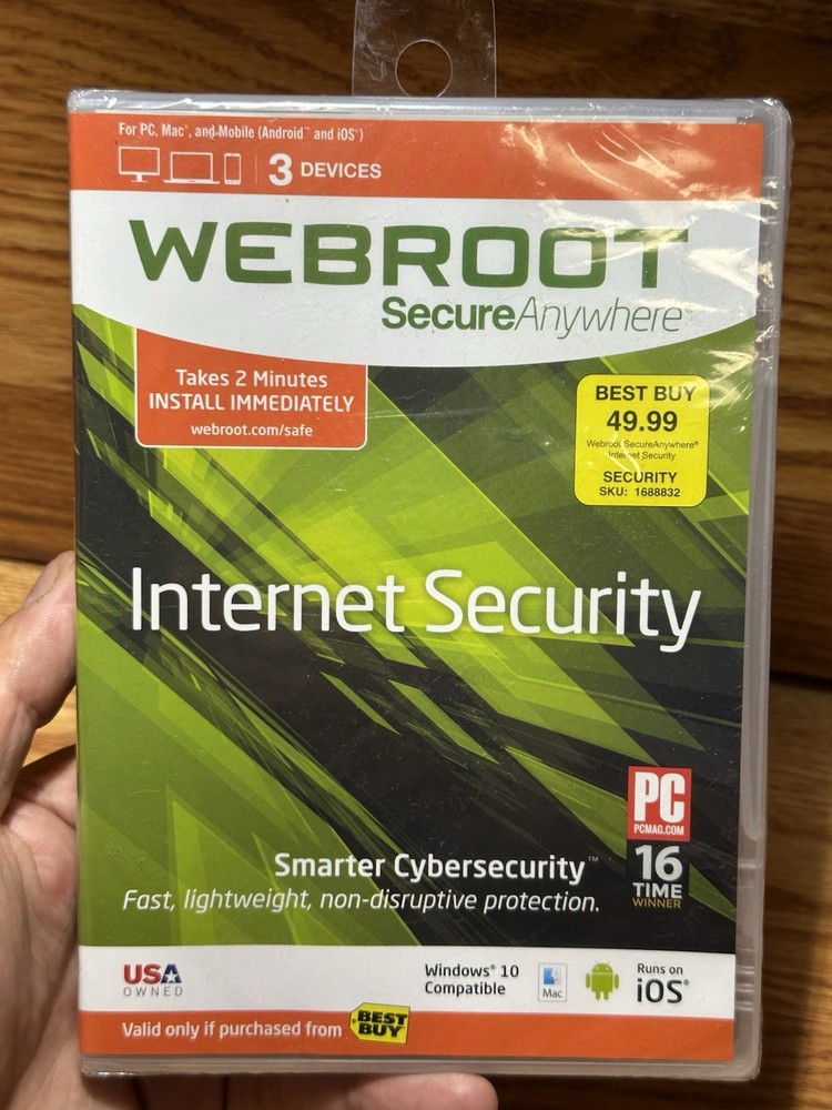 Webroot SecureAnywhere Internet Security - Full Version (Windows Mac) 3 Devices