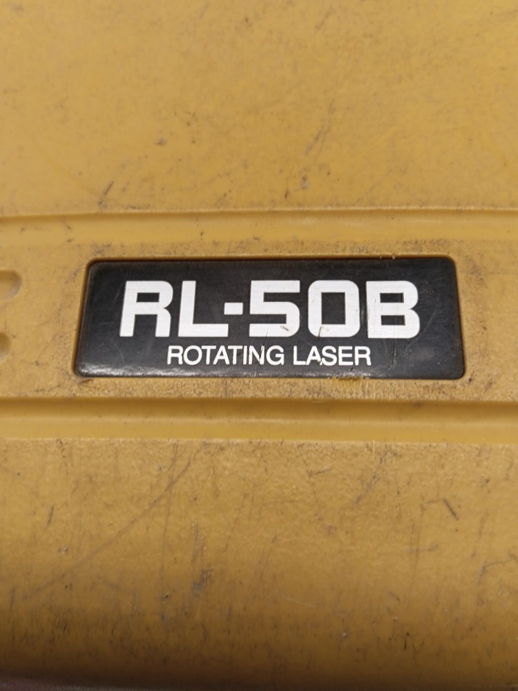 RL-50B Rotating Level Laser With Case and Receiver Powers On
