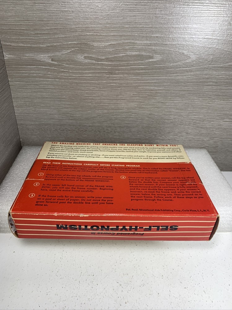 Vintage Self Hypnotism Box Programmed Learner Course - Educational Publ. NY