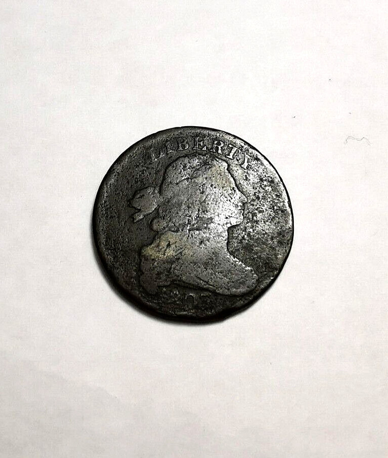 1803 US Draped Bust Large Cent Coin S-260