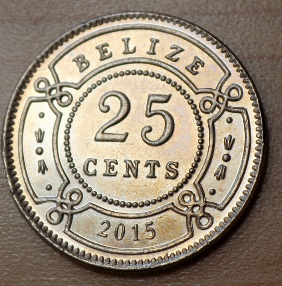 2015 Belize 25 Cents Unc.