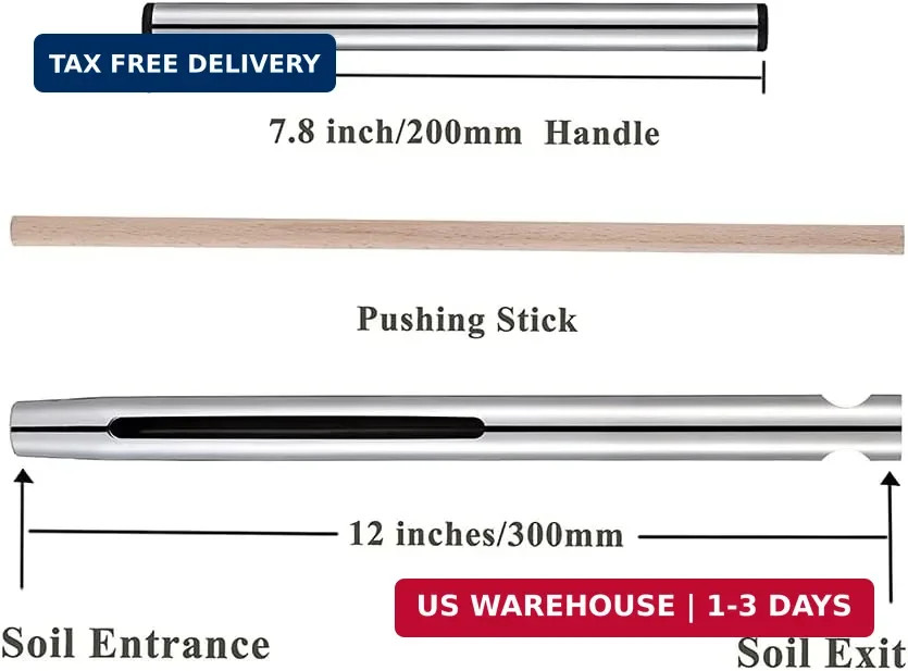 Soil Sample Probe 12 Inch with T Handle, Soil Sampler Tool, Soil Test Kit, Soil