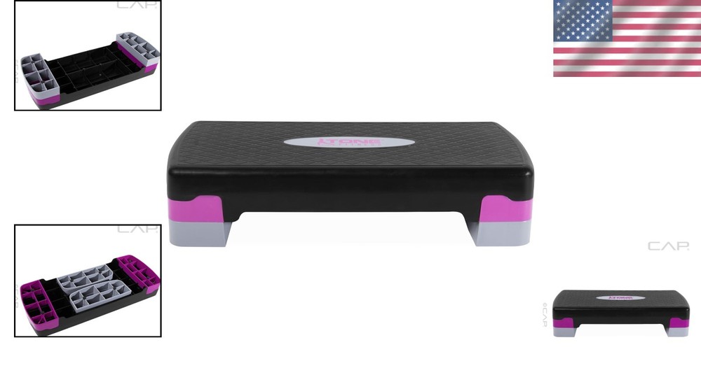 Compact Adjustable Aerobic Step Platform | Non-Slip Workout Step for All Levels