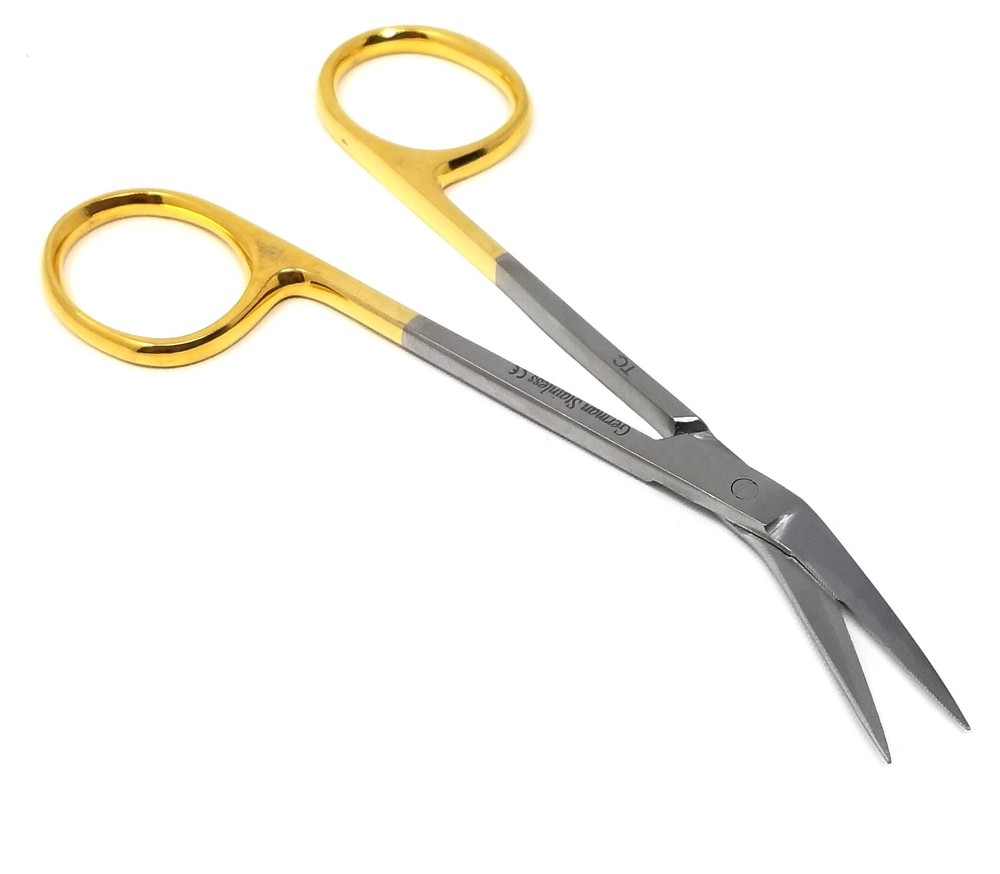 German TC IRIS Angled Scissors 4.5"