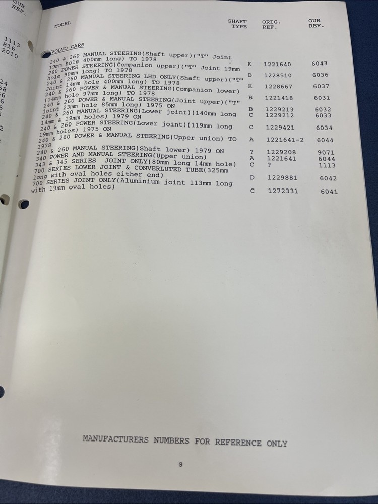 BRAKE ENGINEERING STEERING COUPLING CATALOGUE 7/89