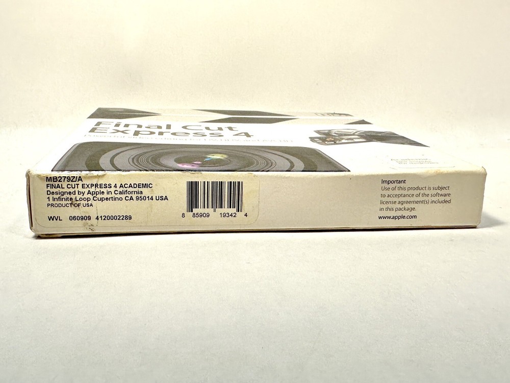 Apple Software Final Cut Express 4 Retail Version MB278Z/A with Original Box
