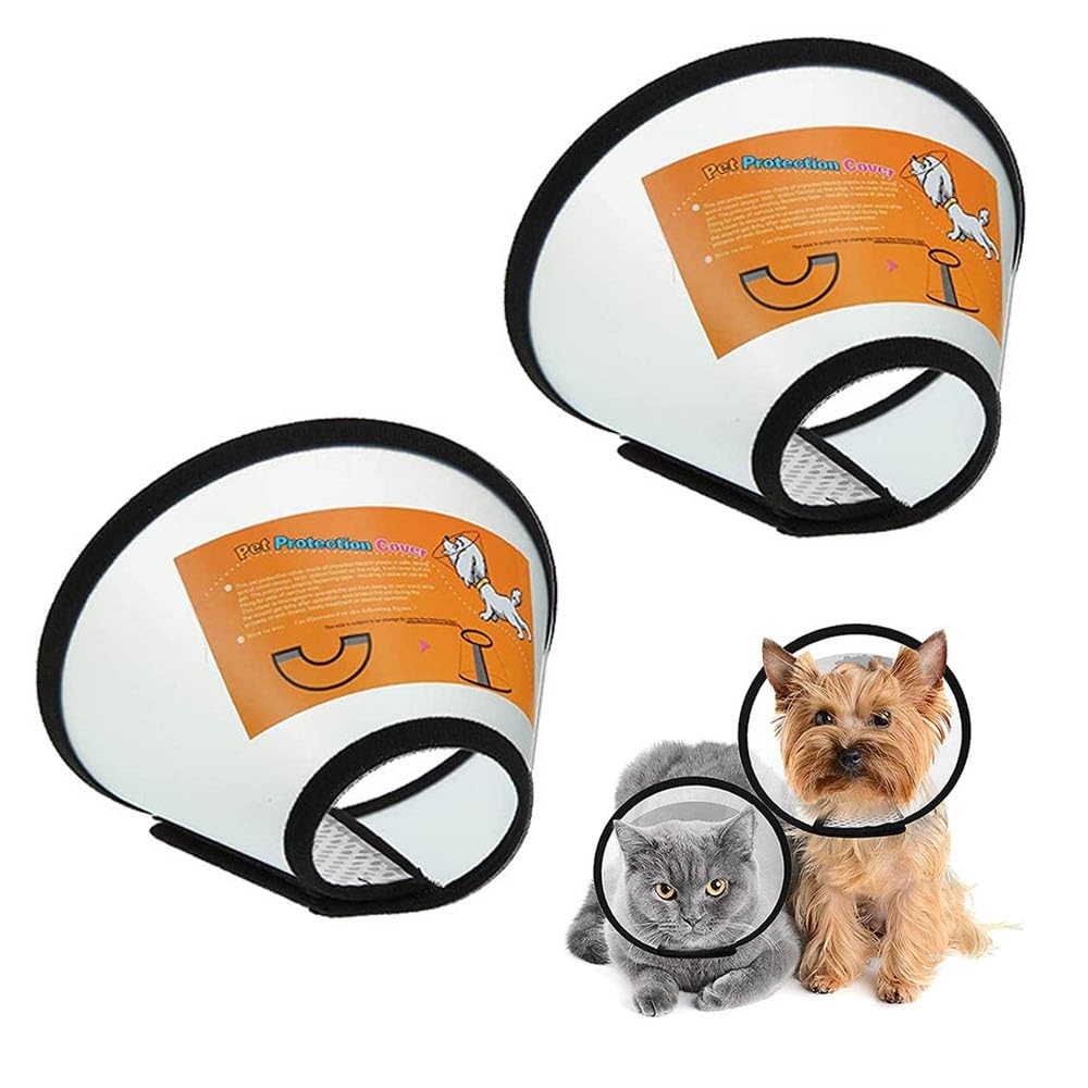 2 Pack Cat Cones to Stop Licking, Pet E Collar Pet Cone for Kitten Cones Afte...