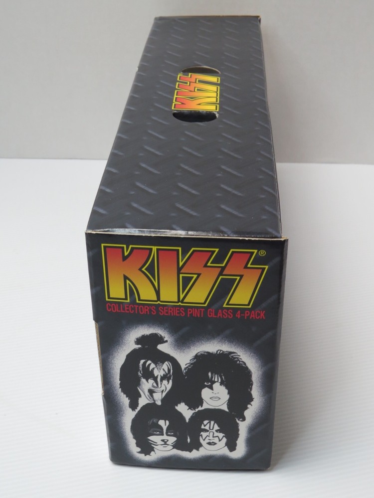 KISS LIVE SHOTS & LOGO PINT GLASSES SET OF 4 NEW IN BOX