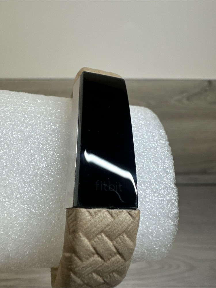 Fitbit FB408 Activity Tracker Silver Genuine Leather Band No Charger Untested