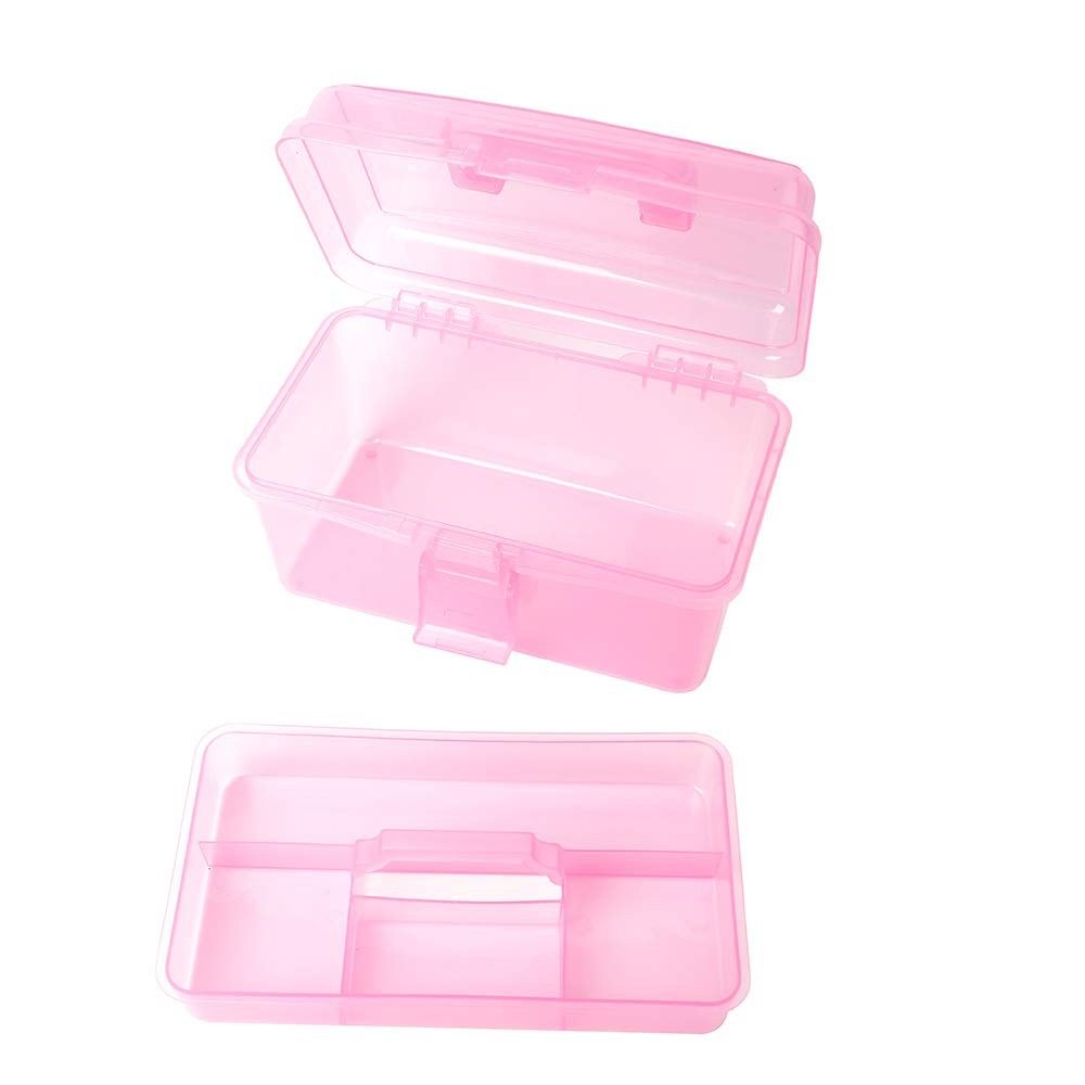 Multipurpose Plastic Storage Container Organizer Box Case with Removable Tray...