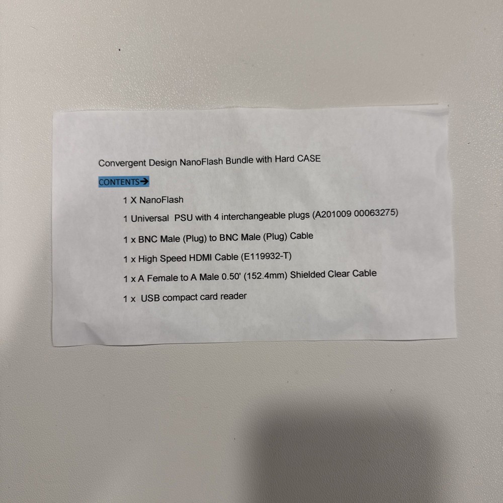 Convergent Design NanoFlash Bundle with Case and Card