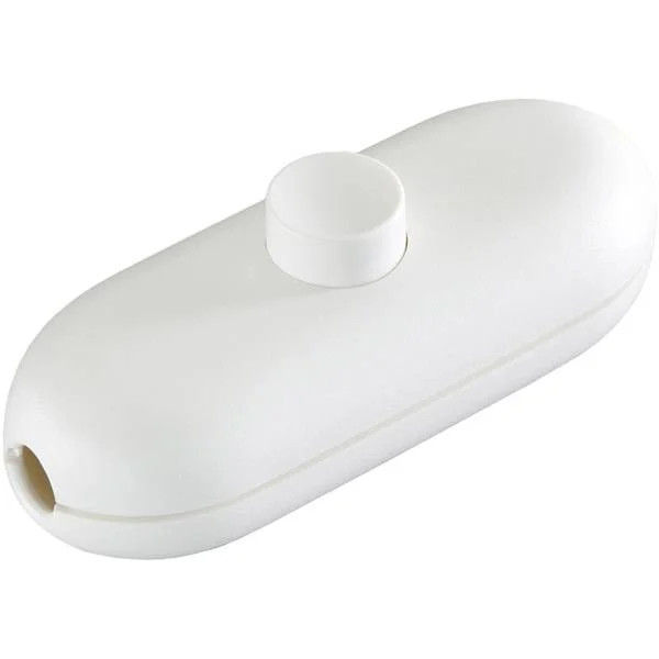 interBär 5044-008.01 White Wire Through Switch 1 x Off / On 2 A 1pc