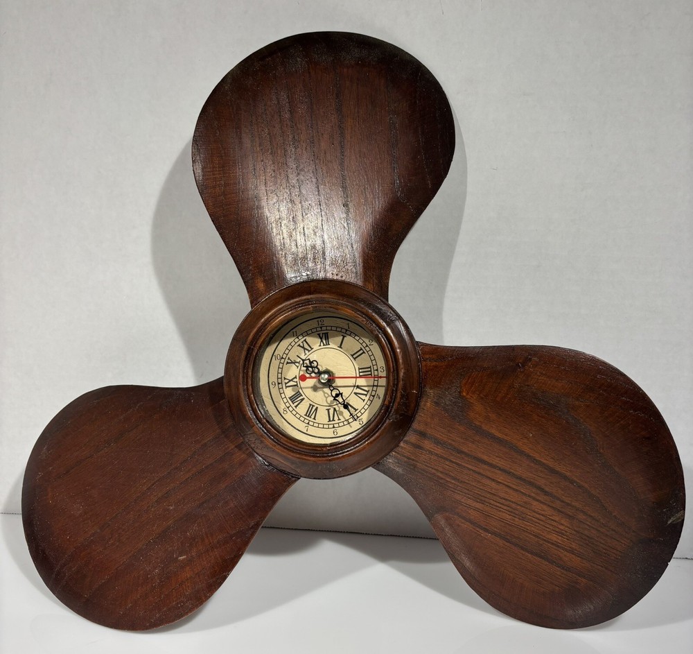Ship’s Propeller Clock Nautical Vintage Working