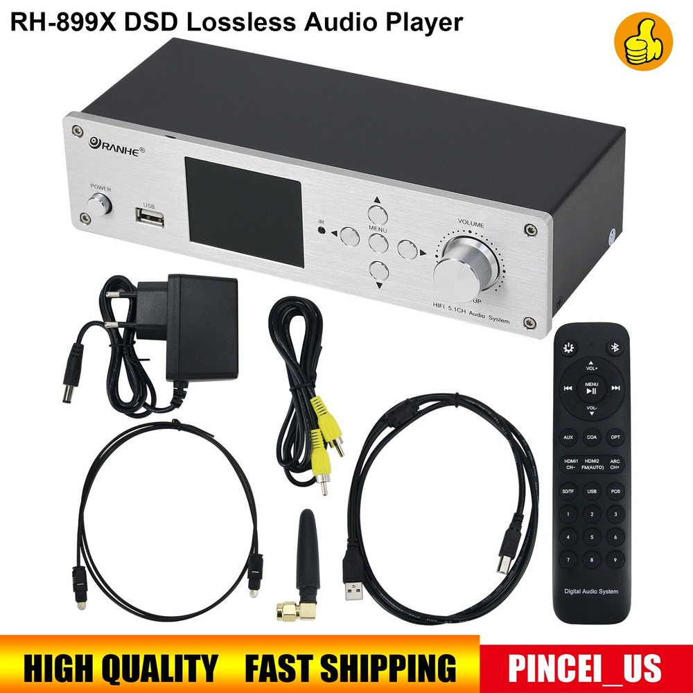 RH-899X DSD USB Flash Drive Audio Player HDMI Optical Coaxial 5.1CH DTS Decoder