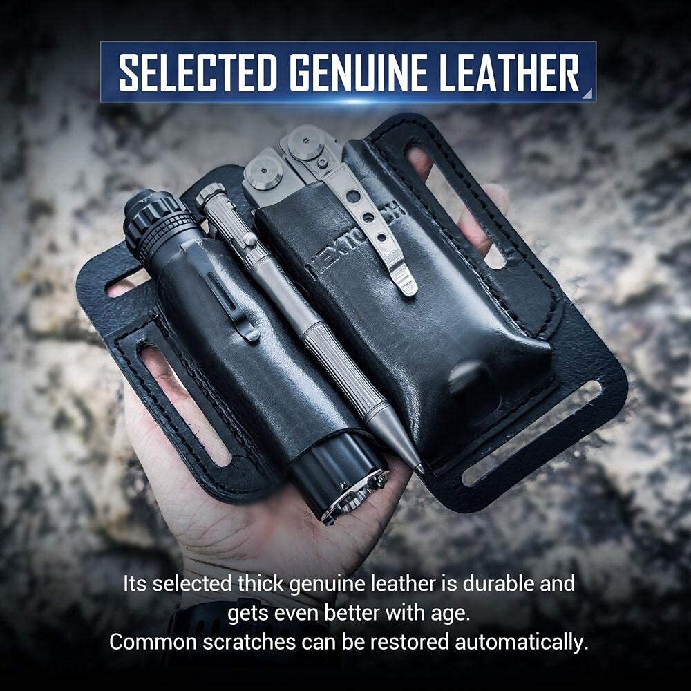 NEXTORCH EDC Leather Sheath, Multitools Sheath,Knife Belt Sheath/Leather