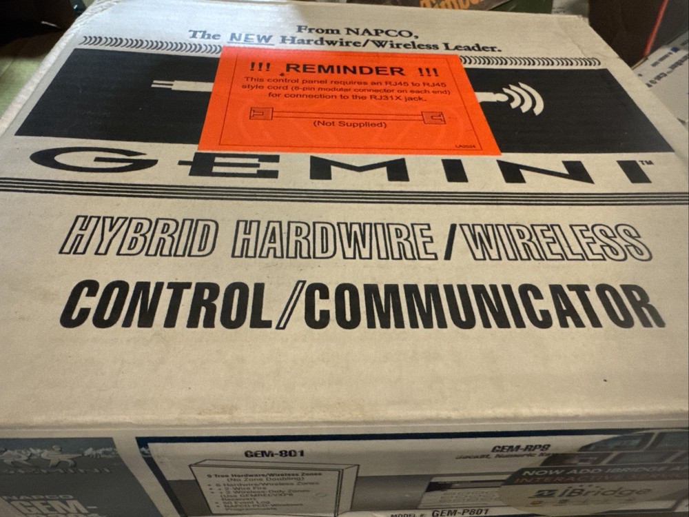 Napco Gemini Gem-P801 Alarm Control Panel