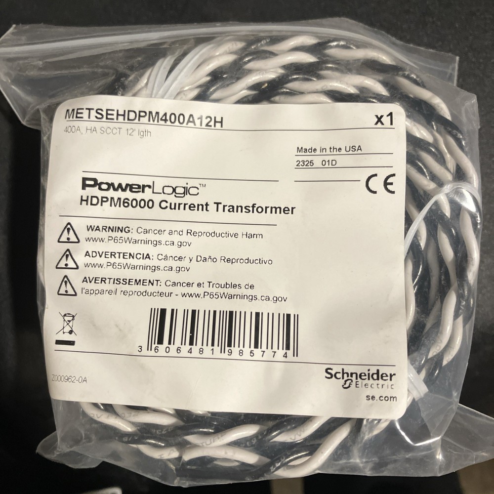 Square d Power logic HDPM6000 Current Transformer METSEHDPM400A12