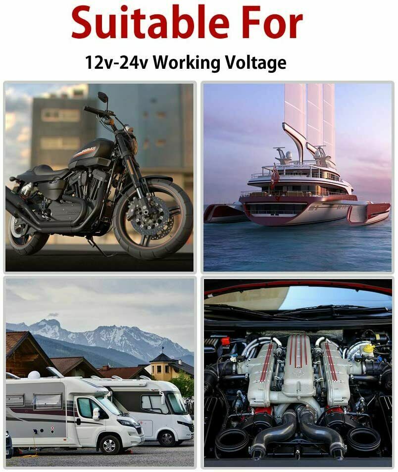 SAE to SAE Extension Cable 16AWG 12-24V 2 Pin Quick Disconnect Wire Harness Cord