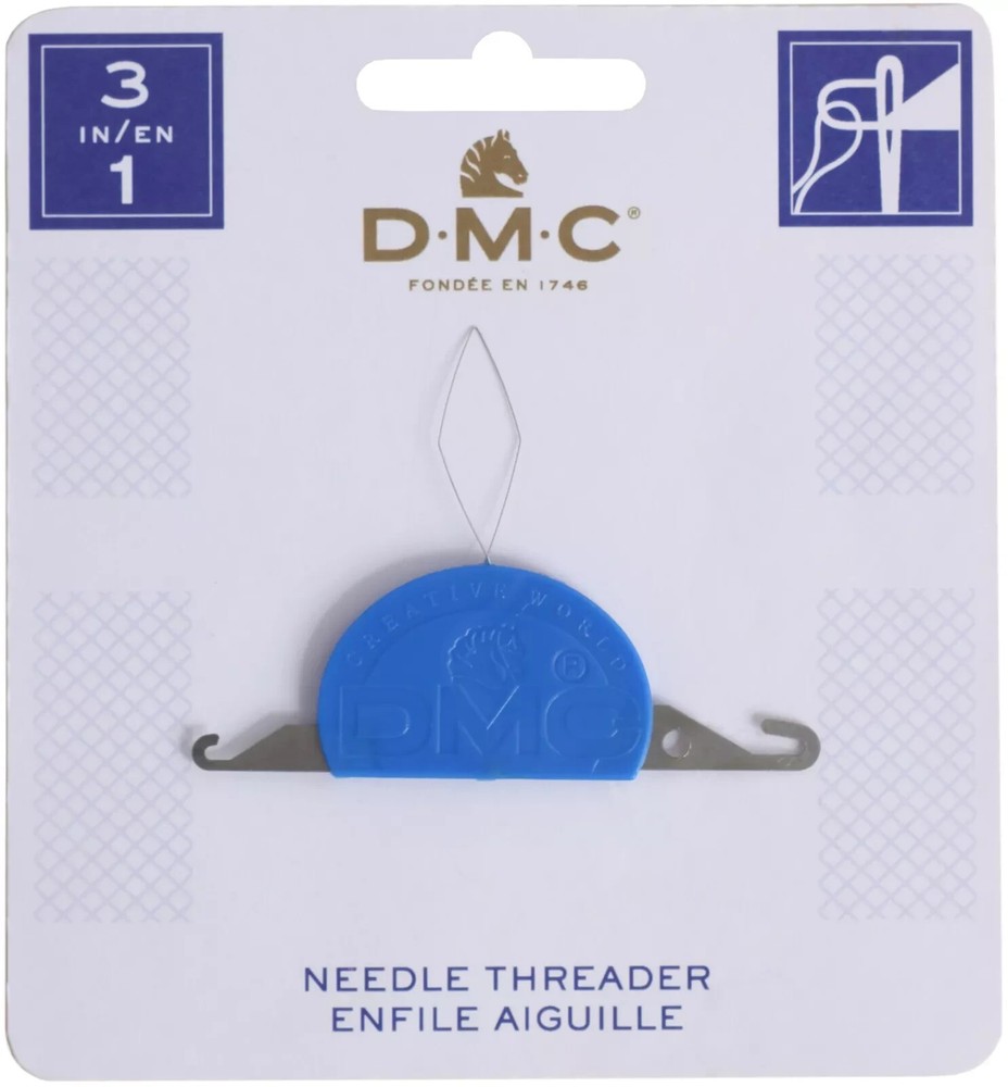6 pkgs DMC 3-In-1 Needle Threader for Fine Medium Heavy Weight Yarn & Threads