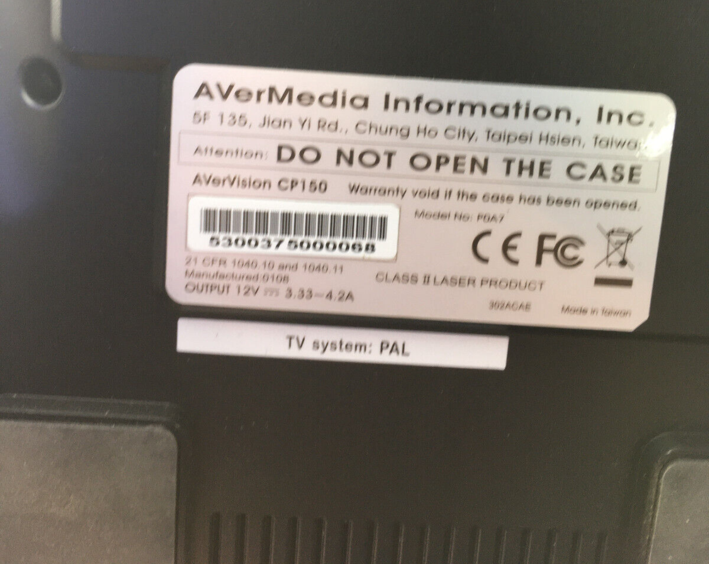 AverMedia Avervision Document Camera CP135 | Model P0B7A #74