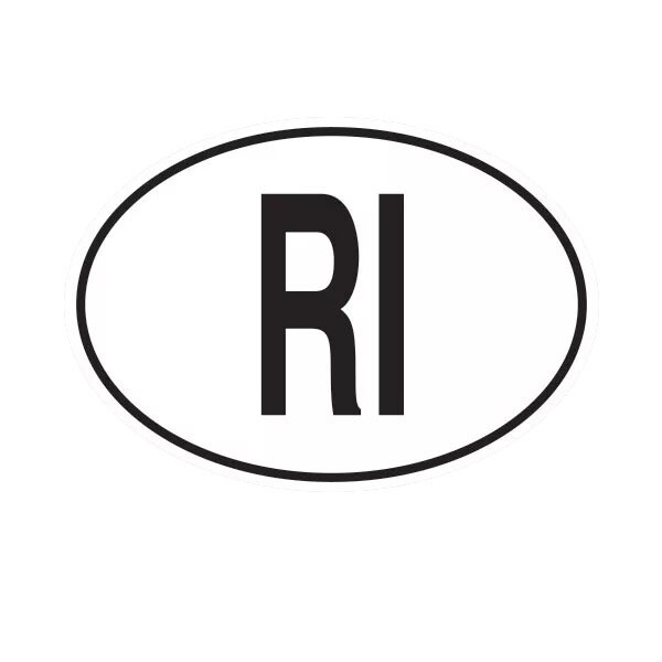 RI Indonesia Country Code Oval Sticker Decal