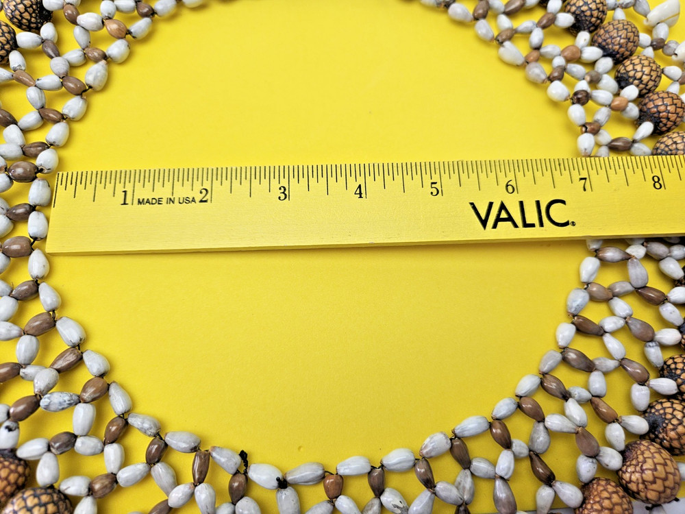 Vintage African Infinity Beaded/Shell Chocker Necklace Beautiful!