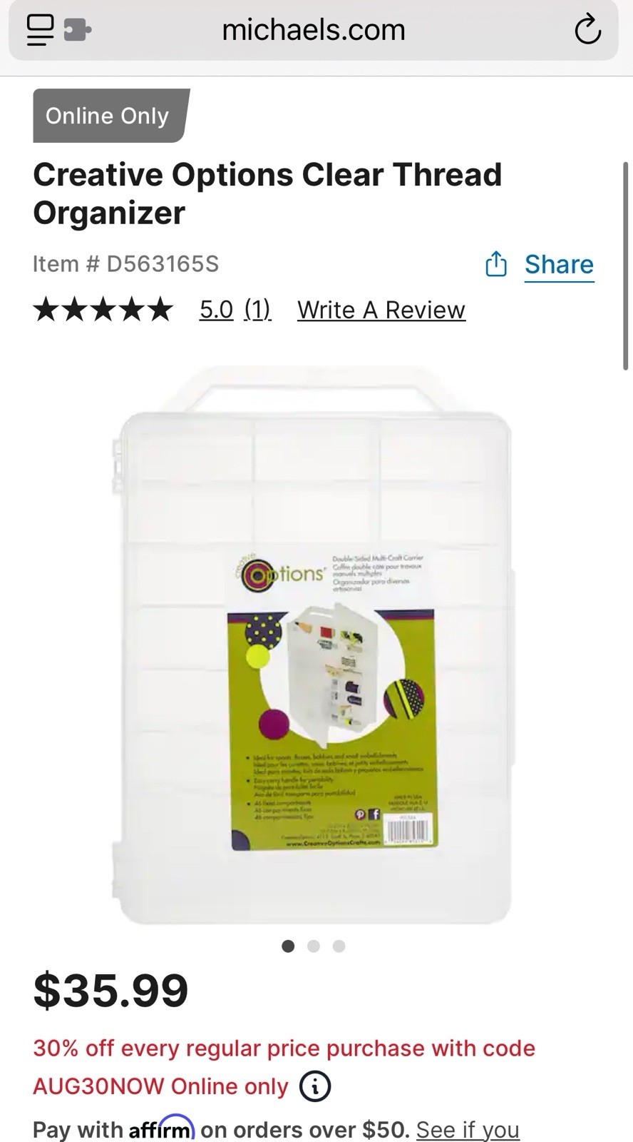 Double-Sided Thread Organizer *FREE SHIP* Hot Wheels, Barbie, Tonie *BRAND NEW*