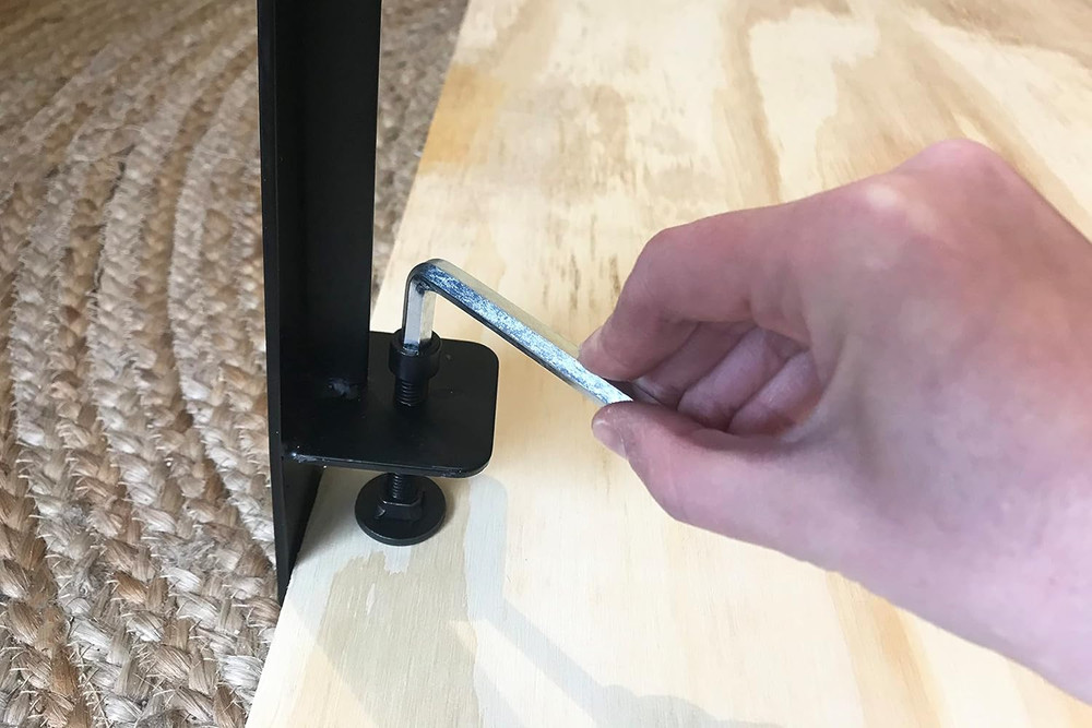 Adjustable 16" Table Clamp Legs - Black, Perfect for Versatile Setup