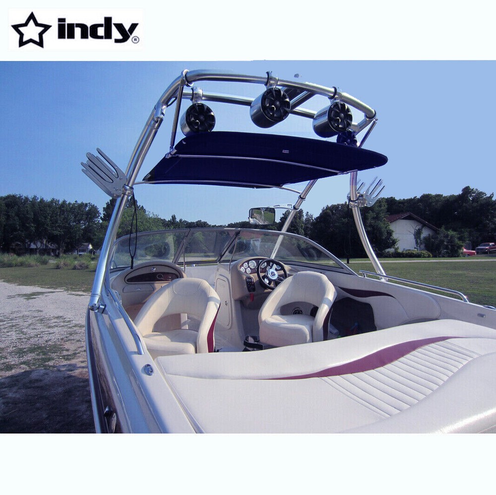 INDY Flat Wakeboard Tower Bimini 1580V Navy Blue Canopy