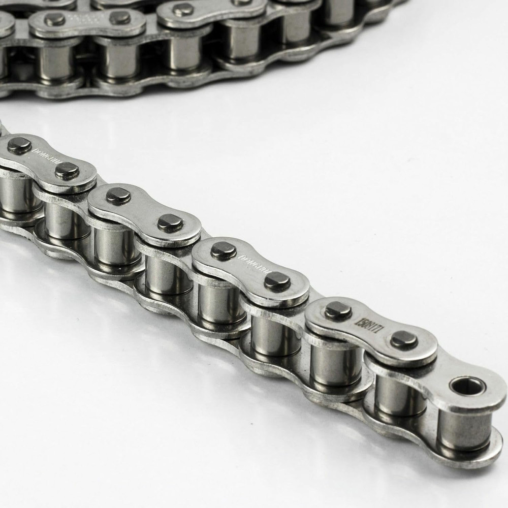 10ft Stainless Steel Roller Chain with 2 Connecting Links - 35 SS