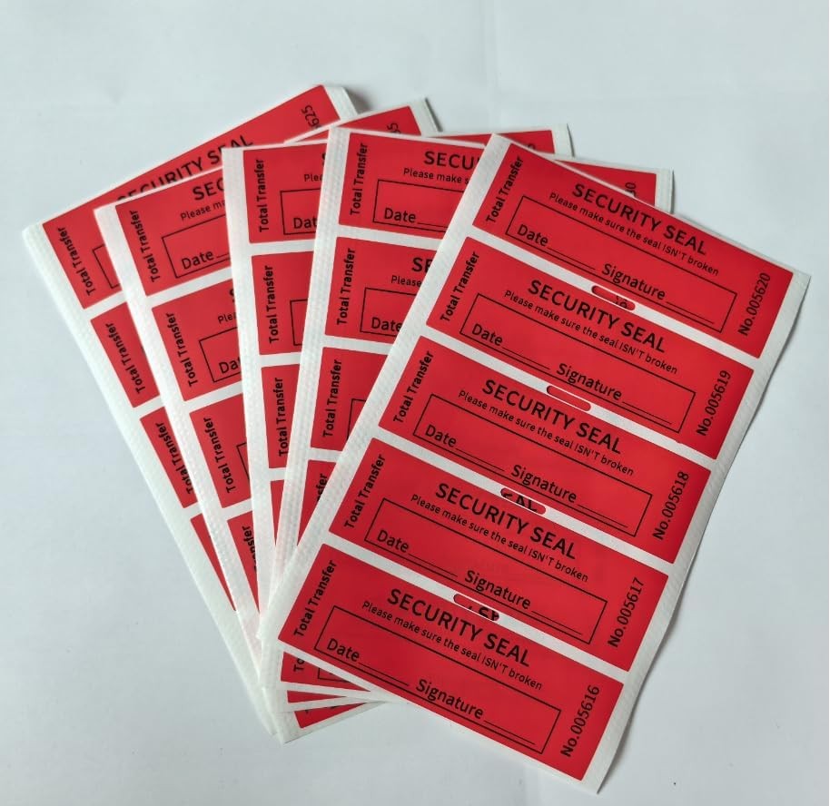 100PCS Void Stickers Tamper Evident Stickers,Writable Security Red
