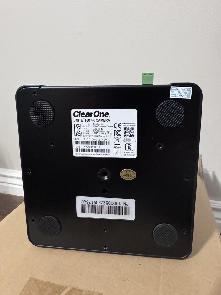 ClearOne Unite 160 4K PTZ Camera USB HDMI New
