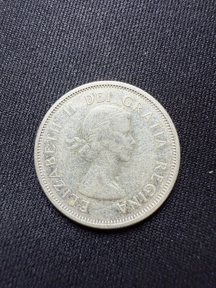 1957 Canada 25 Cents Coin Silver
