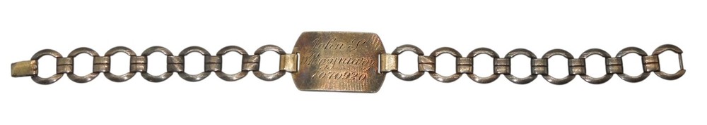 Original WWII Named US ID Bracelet 025 Gold Content CA11