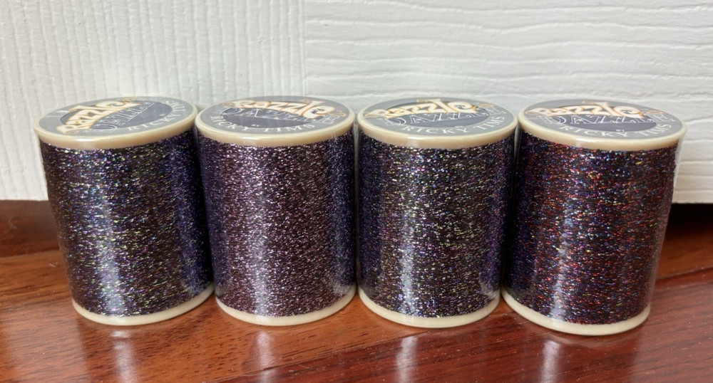 FOUR spools of Razzle Dazzle thread by Ricky Tims, purple: 258, 260 & 261 (2)