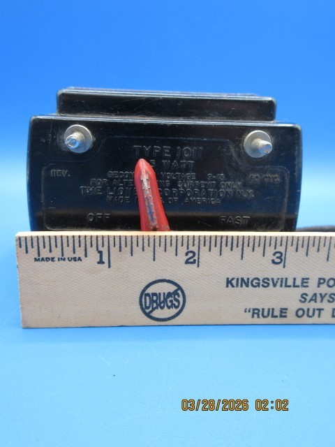 Lionel Type 1011 Multi Volt Transformer Post War Era