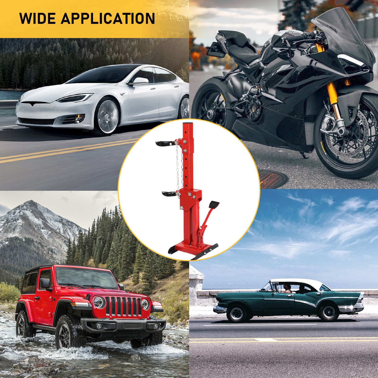 Coil Spring Compressor 3 T 6600lbs Auto Strut Hydraulic Compressor Removing Tool