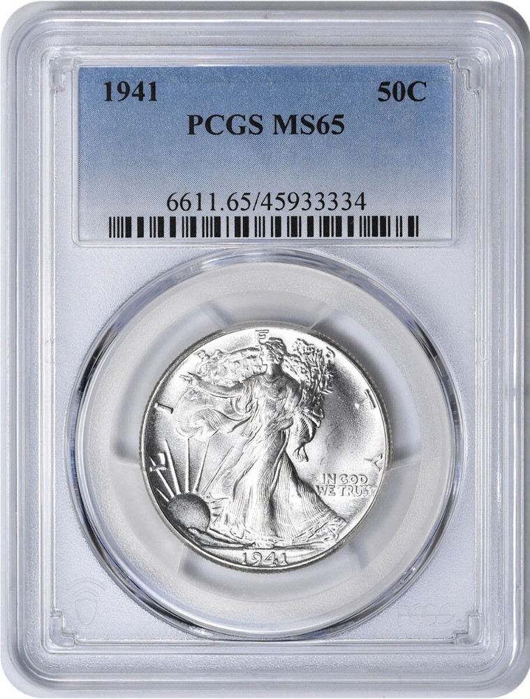 1941 Walking Liberty Silver Half Dollar MS65 PCGS